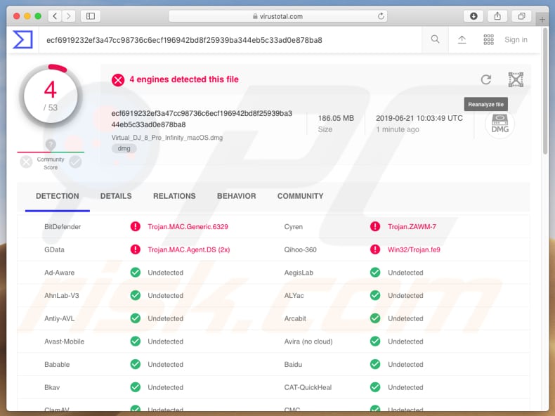 instalación de VST pirata identificado como amenaza