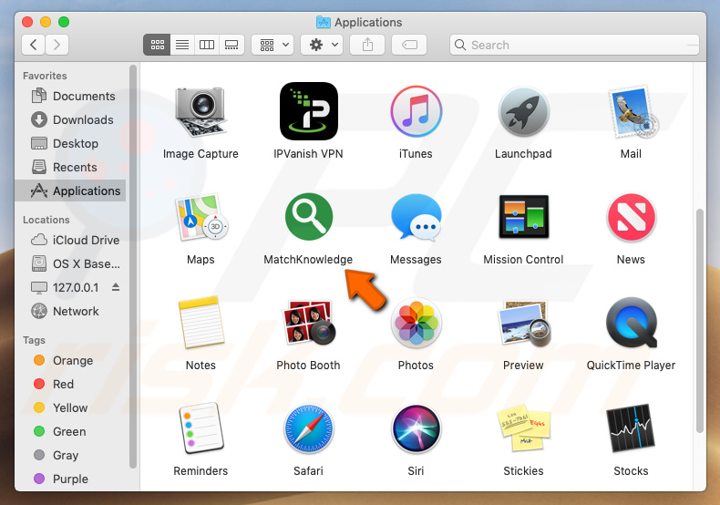 MatchKnowledge app enin Mac Launchpad