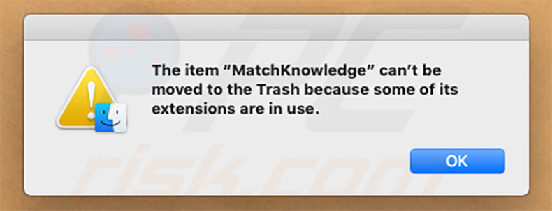 error de detección MatchKnowledge
