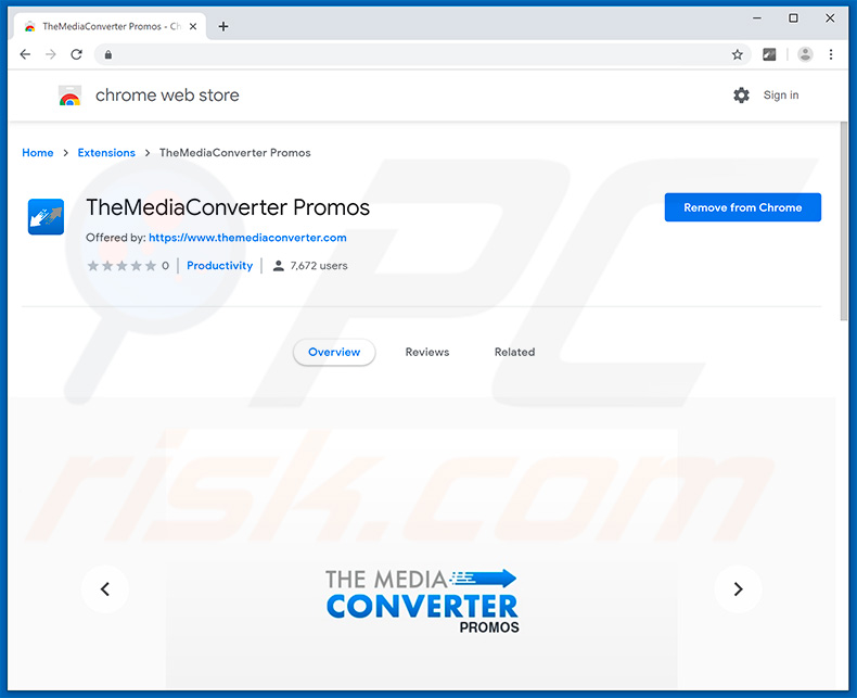 TheMediaConverter Promos en la tienda web de Google Chrome