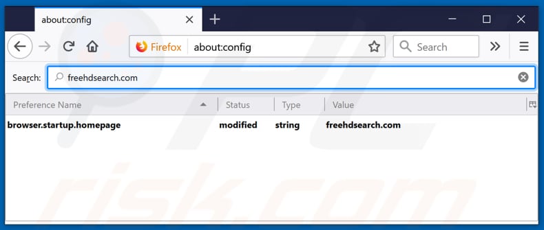 eliminar freehdsearch.com como buscador web de Mozilla Firefox