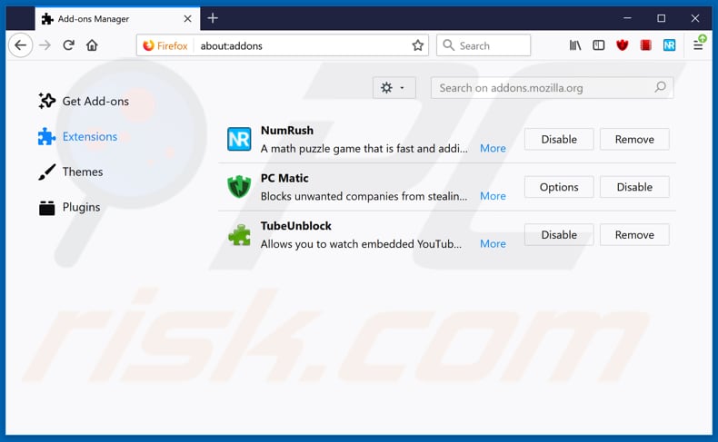 Eliminando los anuncios de MessengerNow de Mozilla Firefox paso 2