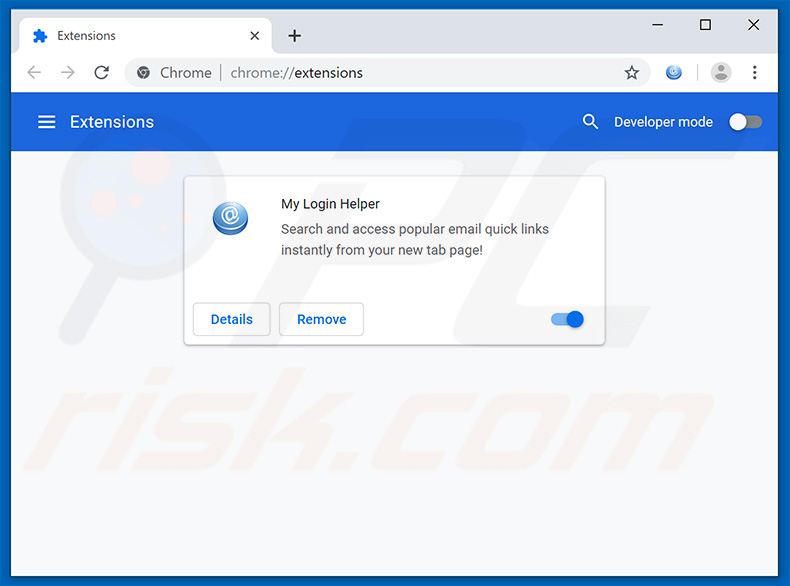 Remove My Login Helper extension