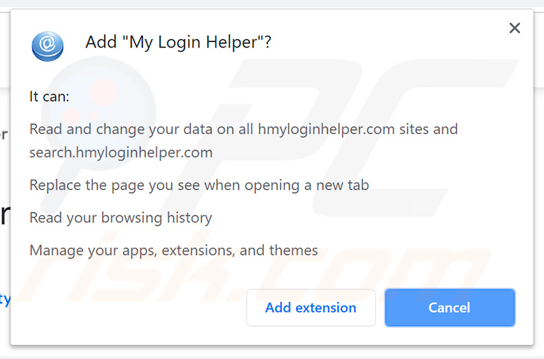 Secuestrador de navegador My Login Helper