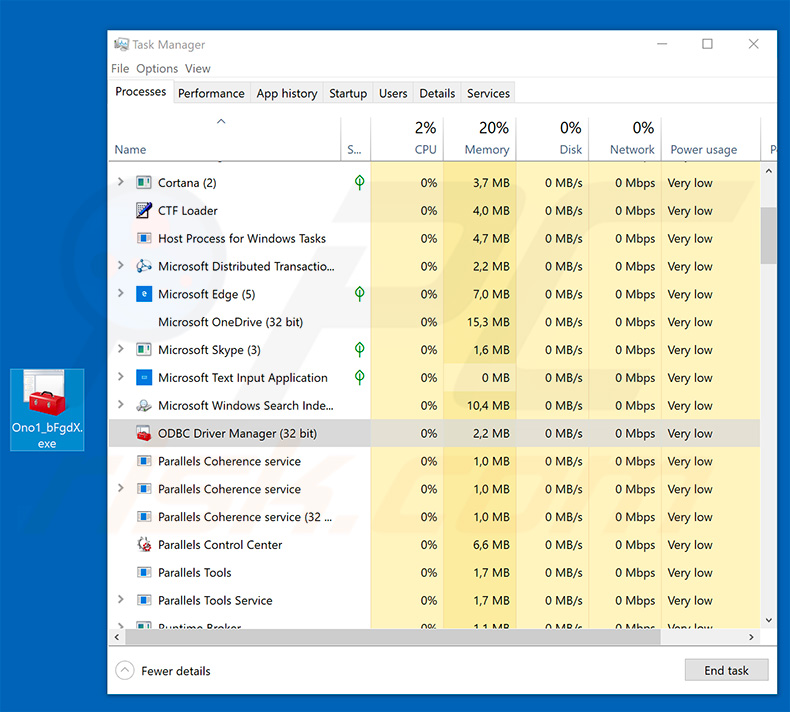 proceso de troyano TrickBot trojan