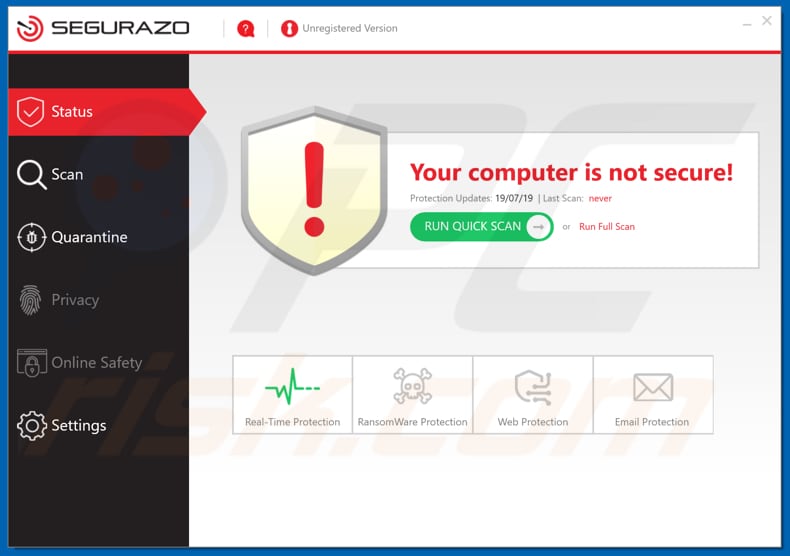 aplicación no deseada Segurazo