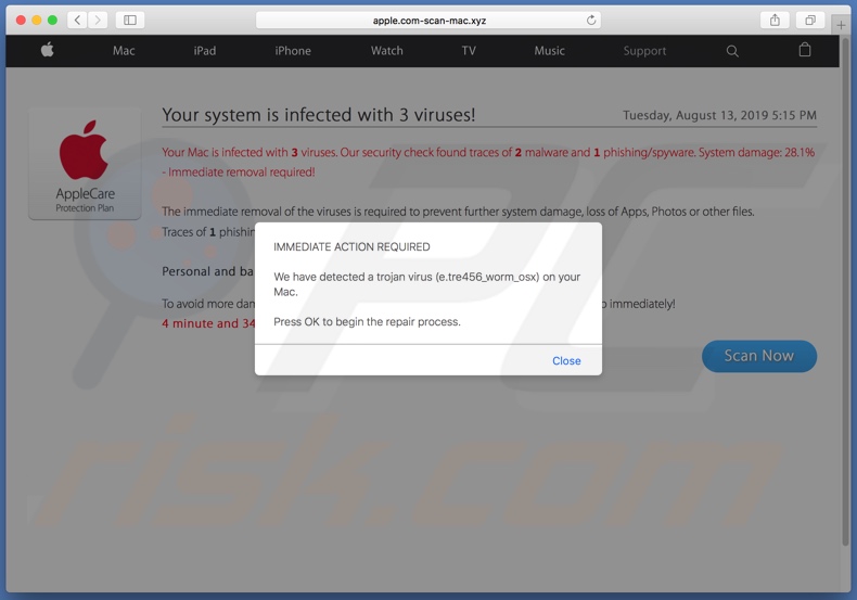 estafa apple.com-scan-mac[.]xyz