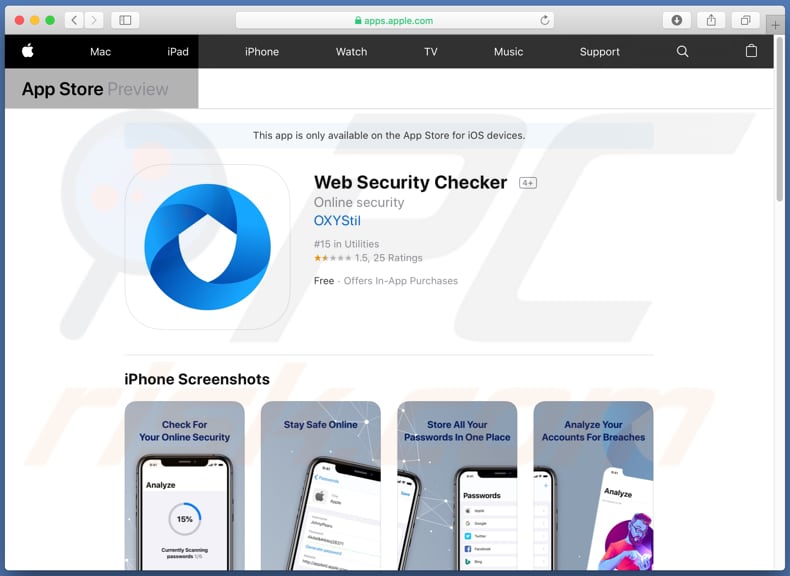 sitio web de descarga Web Security Checker