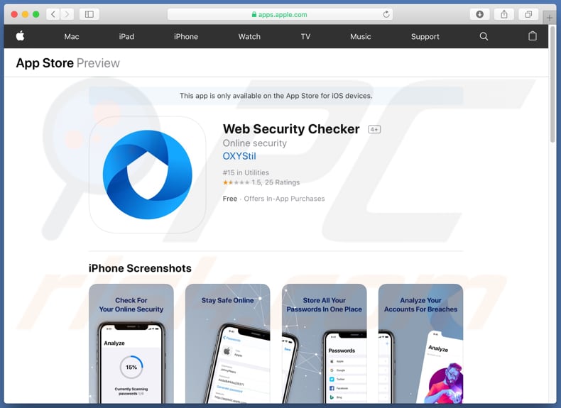 sitio web de descarga web security checker