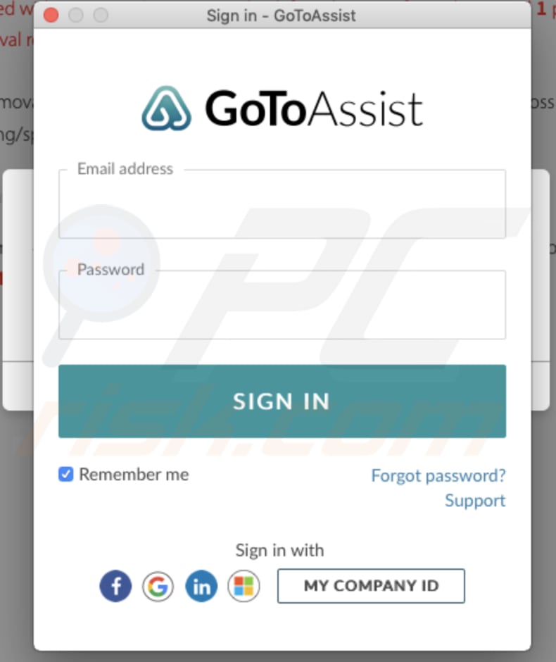 plataforma de acceso remoto GoToAssist