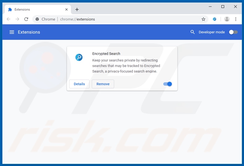 Eliminando las extensiones de Google Chrome relacionadas con encryptedsearch.org
