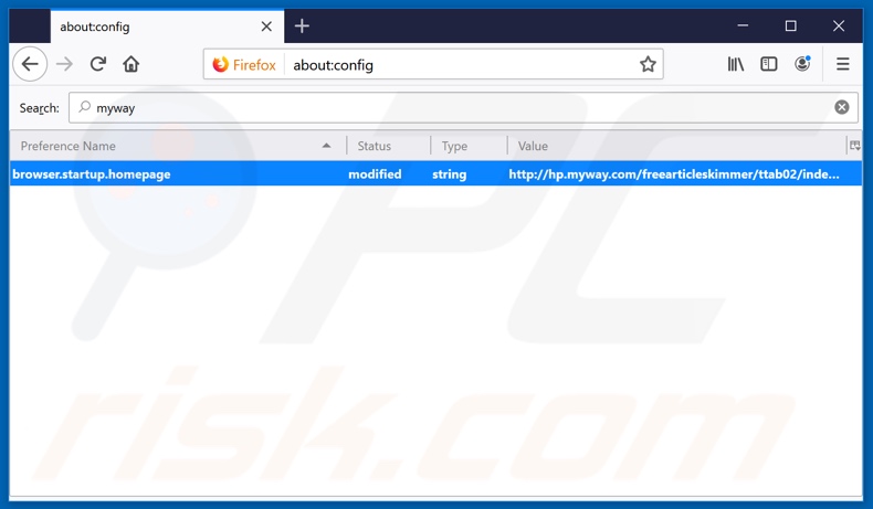 eliminar hp.myway.com como buscador web de Mozilla Firefox