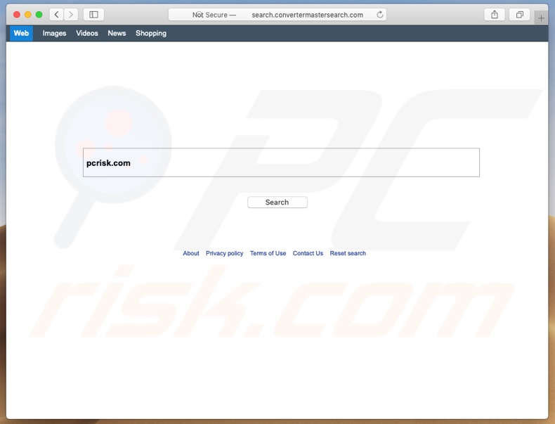 secuestrador de navegadores Search.convertermastersearch.com en equipo Mac