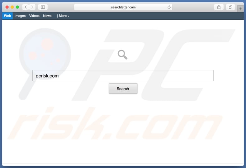 Secuestrador de navegador searchletter.com en una computadora Mac
