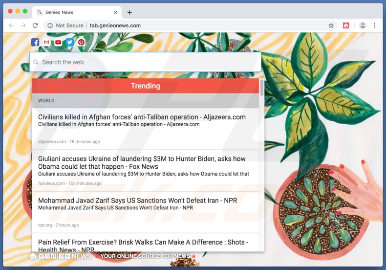 secuestrador de navegadores genieonews.com en un equipo Mac