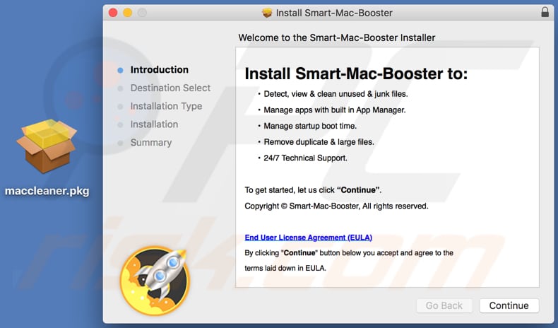instalador de la app Smart Mac Booster