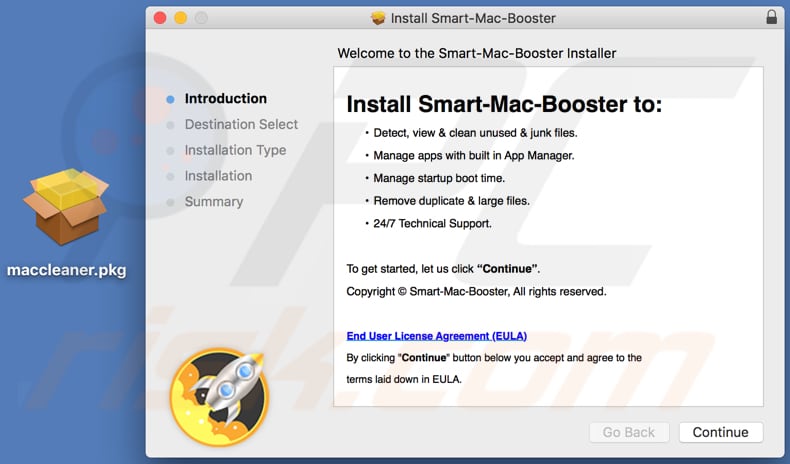 instalador de la app Smart Mac Booster
