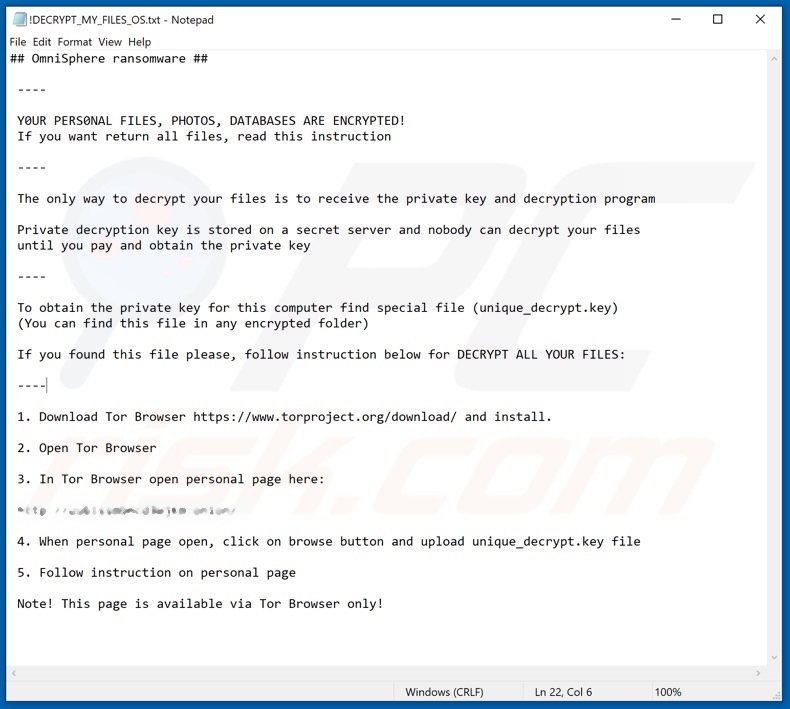 instrucciones para descifrar OmniSphere