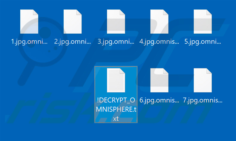 archivos cifrados por el ransomware actualizado OmniSphere