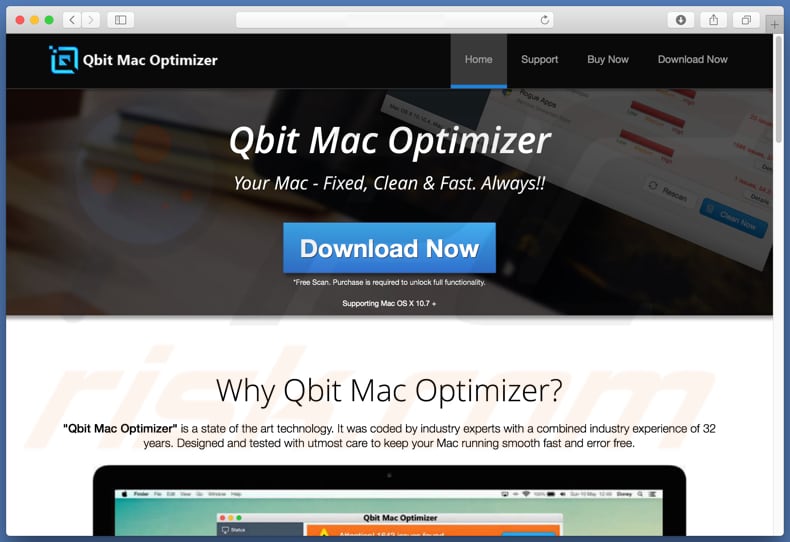 sitio web de descarga Qbit Mac Optimizer