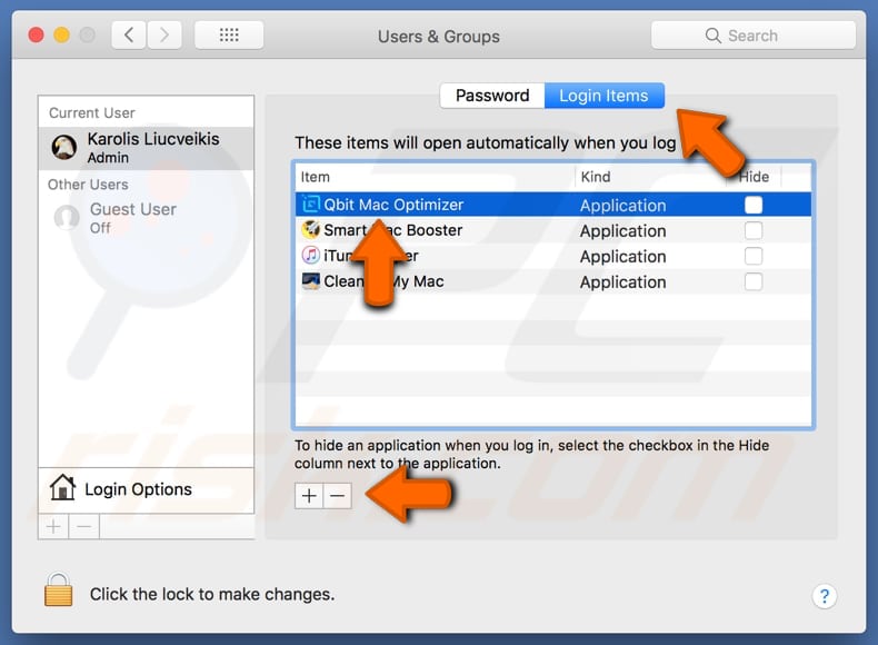 preferencias del sistema app basura Qbit Mac Optimizer