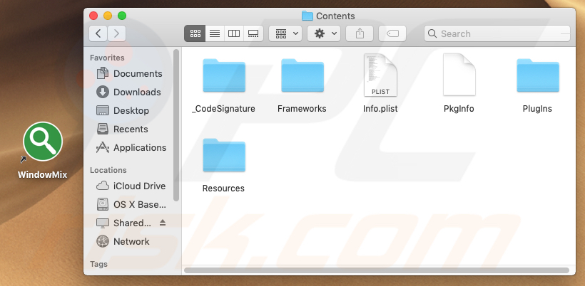 archivos WindowMix en MacOS