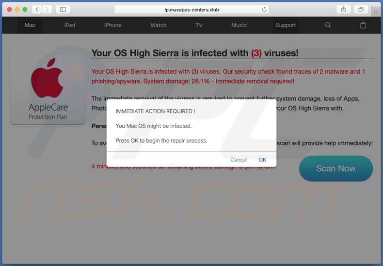 estafa Your Mac OS Might Be Infected