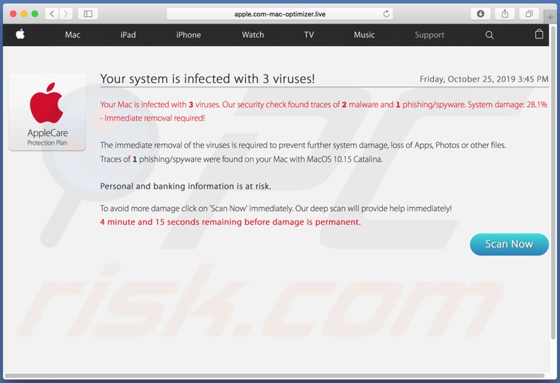 Fondo apple.com-mac-optimizer[.]live