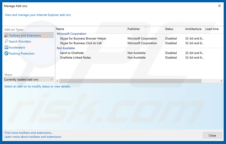 Eliminando las extensiones relacionadas a ourflightsearch.com en Internet Explorer