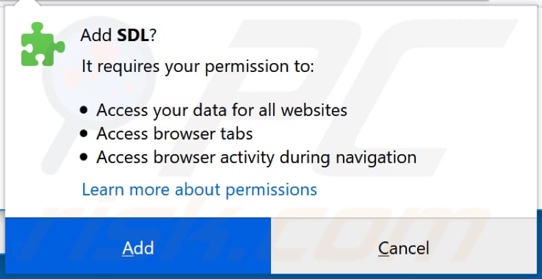 SDL solicita permisos para acceder a datos en Firefox