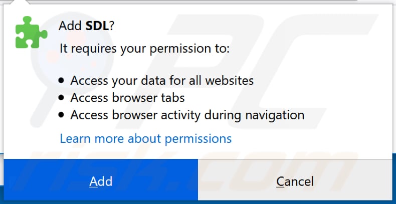 SDL solicita permisos para acceder a datos en Firefox