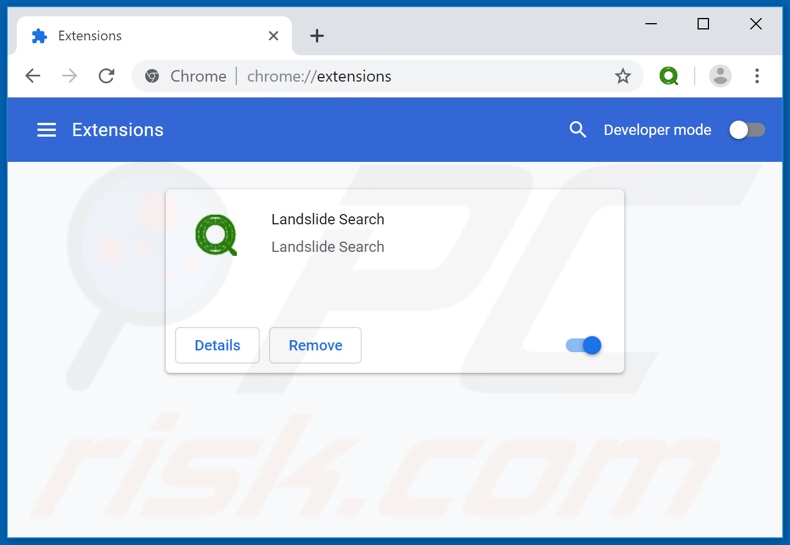 Eliminando las extensiones de Google Chrome relacionadas con search.landslidesearch.com