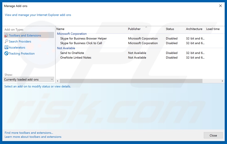 Eliminando los anuncios de pushpush[.]net de Internet Explorer paso 2