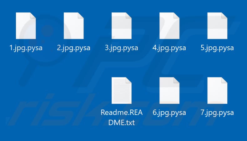 Archivos cifrados por el ransomware Pysa (extensión .pysa)