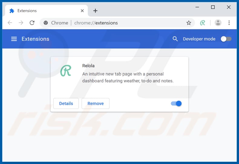 Eliminando las extensiones de Google Chrome relacionadas con search.relola.com