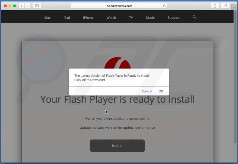 Virus estafa s3.amazonaws[.]com
