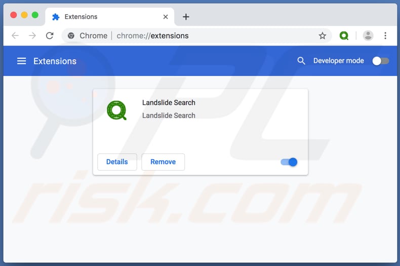 Extensión en Chrome Landslide Search