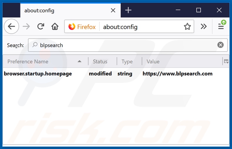 Eliminando blpsearch.com del motor de búsqueda predeterminado de Mozilla Firefox