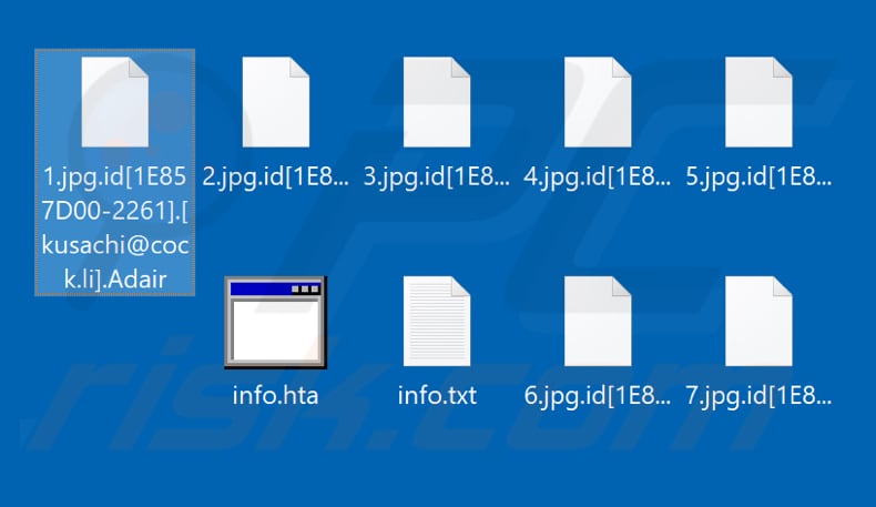 Archivos cifrados por el ransomware Adair (extensión .Adair)