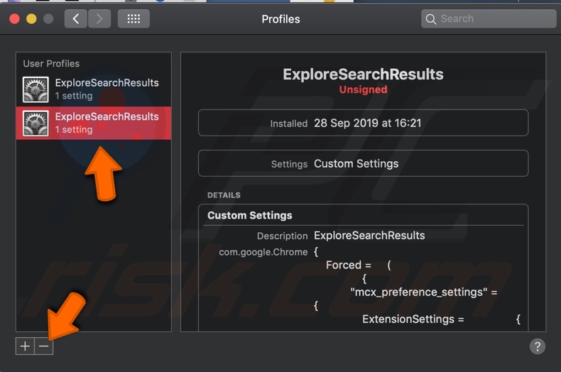 Preferencias de ExploreSearchResults paso 2