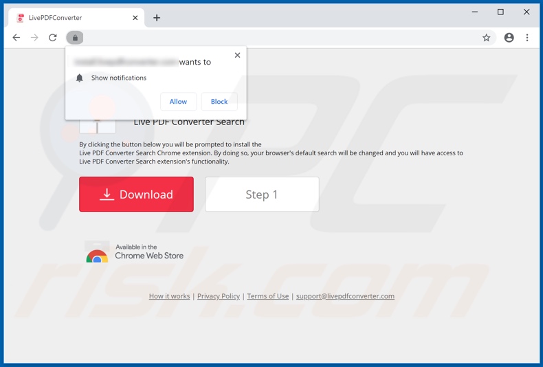 Sitio web utilizado para promover el secuestrador de navegador 