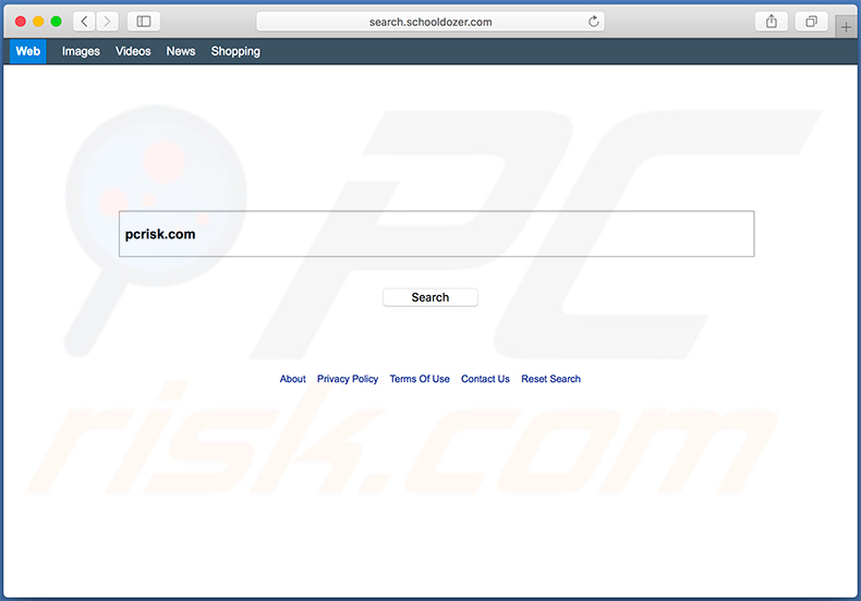 Secuestrador del navegador search.schooldozer.com en una computadora Mac