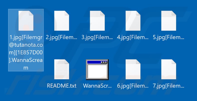 Archivos cifrados por el ransomware WannaScream (extensión .WannaScream)