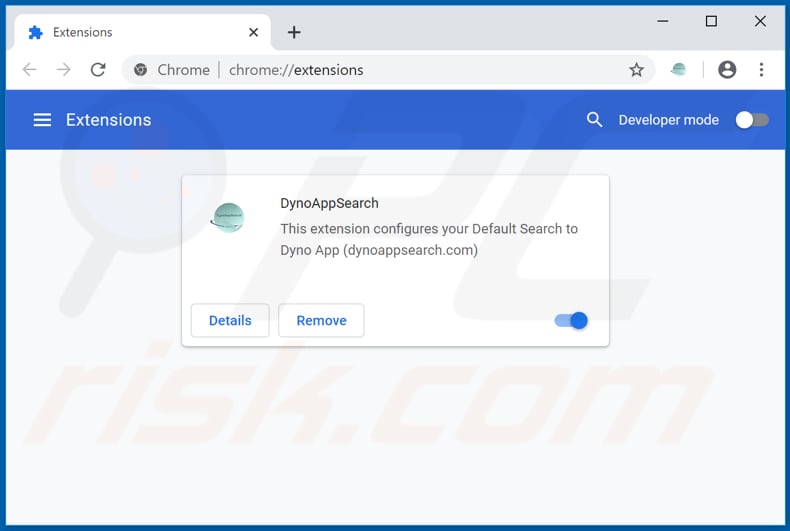Eliminando las extensiones de Google Chrome relacionadas con dynoappsearch.com