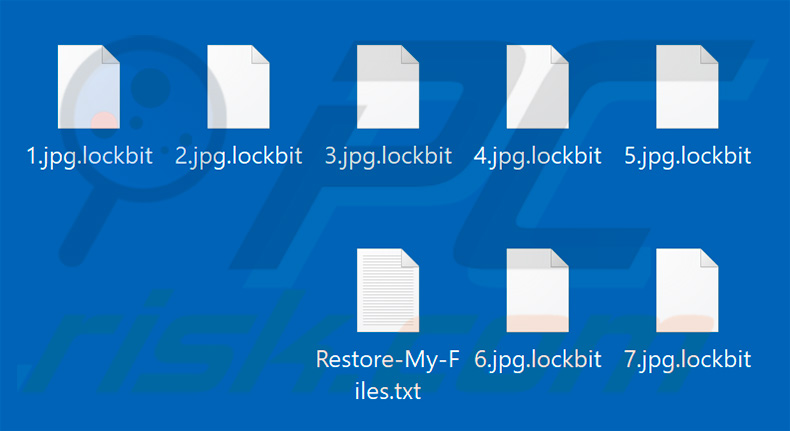 Archivos cifrados por el ransomware LockBit actualizado (extensión .lockbit)
