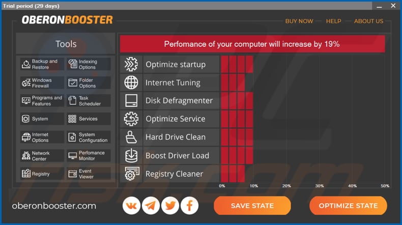 Aplicación no deseada OBERONBOOSTER