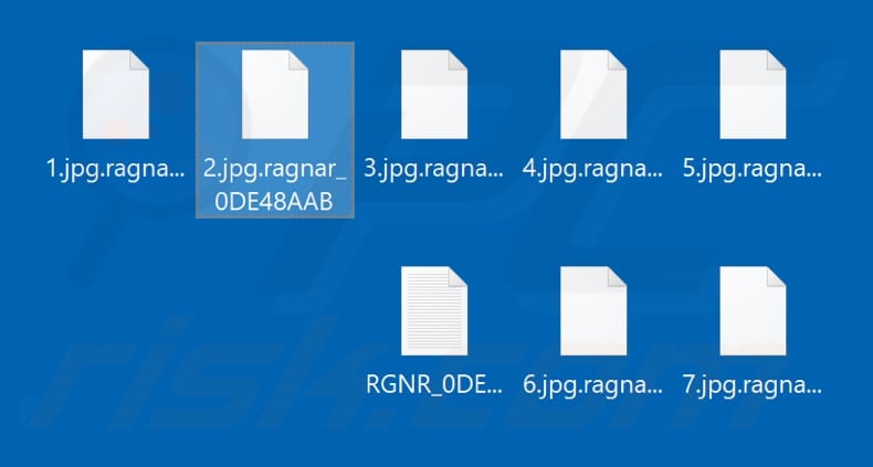 Archivos cifrados por el ransomware Ragnar Locker (extensión .ragnar_0DE48AAB)