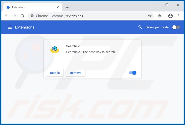 Eliminando las extensiones de Google Chrome relacionadas con feed.searchsio.com