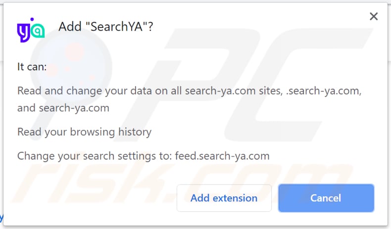 SearchYA solicita un permiso para acceder y modificar varios datos