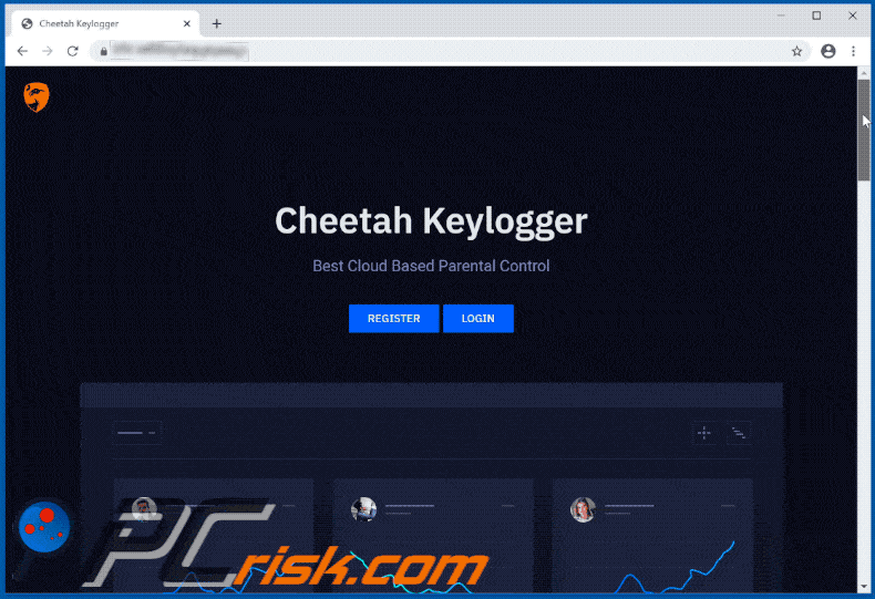 cheetah keylogger promocionar sitio web en imagen gif